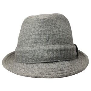 Stacy Adams Carson‎ Fedora Hat Gray Wool Blend Cotton Sweat Band Saw 702 XL SEE